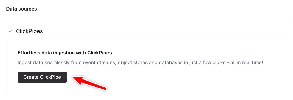 ClickPipe 생성