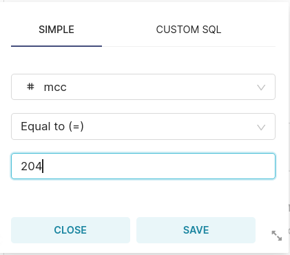 MCC 204에 대한 필터
